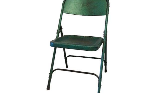 Stilfuld Original grøn klapstol i metal fra det kendte mærke Själsö Nordic