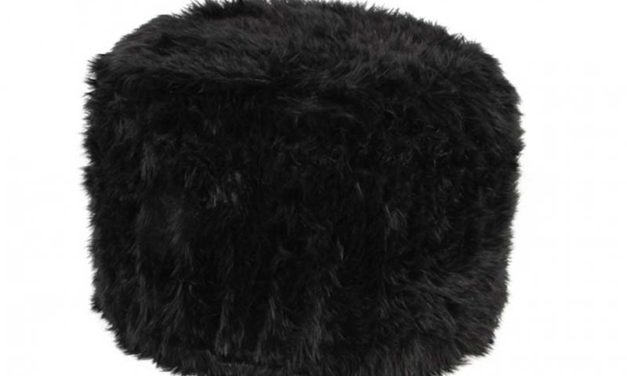 Round deco skin puf, sort