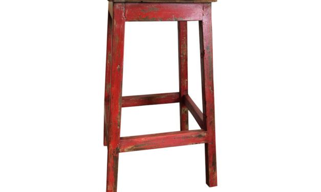 SJ&Auml;LS&Ouml; NORDIC Træskammel af genbrugstræ, høj