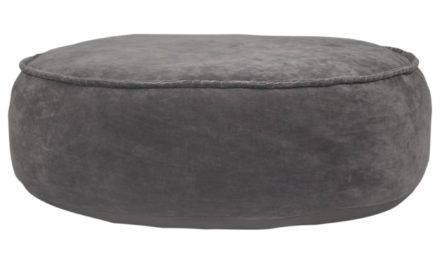 CHIC ANTIQUE Puf velour med champagne stikninger