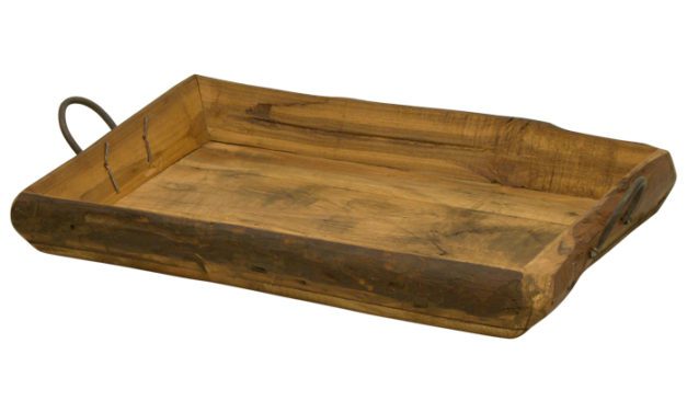 SJÄLSÖ NORDIC Rustik træbakke i genbrugstræ