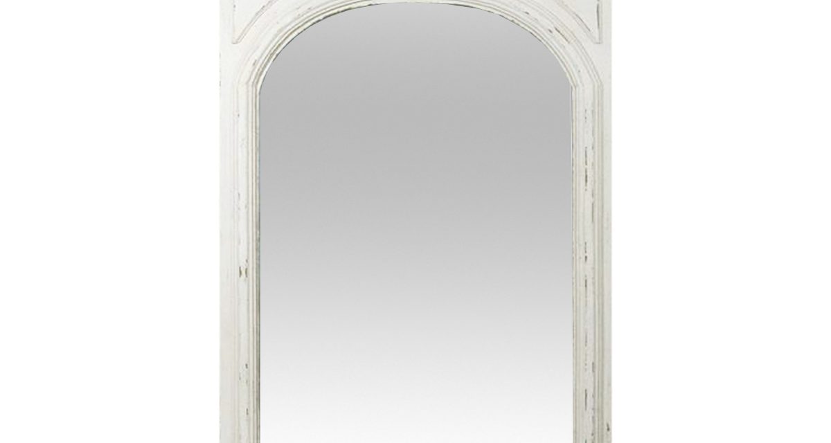 CHIC ANTIQUE vægspejl – hvid, antik