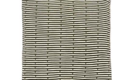 HÜBSCH pude m. mønster – grøn/hvid bomuld (50×50)