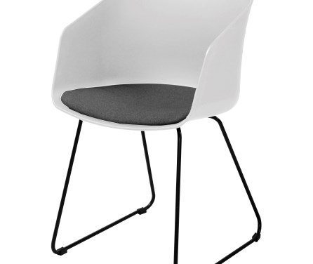 MOON 40 spisebordsstol, Hvid/Sort