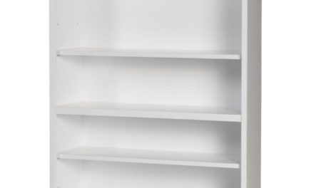 Leonardo bogreol – hvid m. 5 hylder