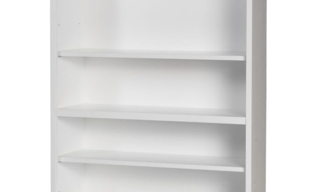 Leonardo bogreol – hvid m. 5 hylder