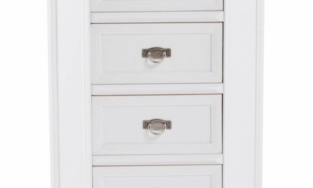 Minette kommode – hvid, m. 4 skuffer