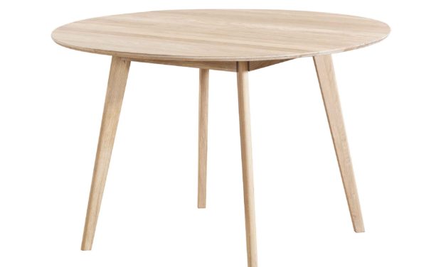 Yumi spisebord – Hvidpigmenteret egetræ, rundt (Ø:115)