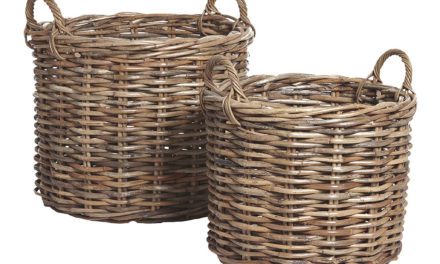 HÜBSCH Rund kurv m/hank, 2 stk.