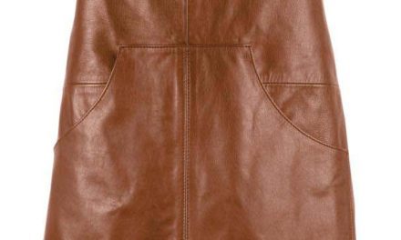 IB LAURSEN forklæde – cognacfarvet okselæder, m. forlommer