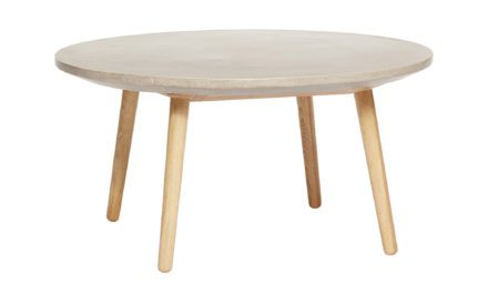 HÜBSCH Rundt bord, egetræ/beton