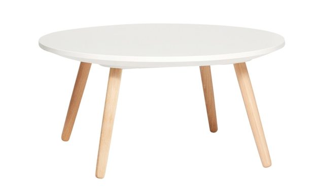 H&Uuml;BSCH Rundt bord, egetræ/hvid
