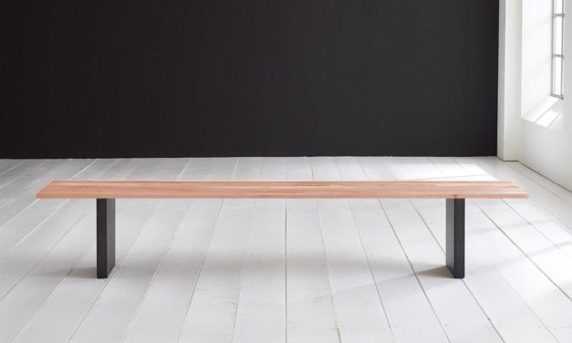 Concept 4 You Spisebordsbænk – T-Ben 260 x 40 cm 3 cm 03 = white wash
