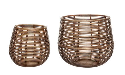 HÜBSCH Rattan Kurv 2 stk.
