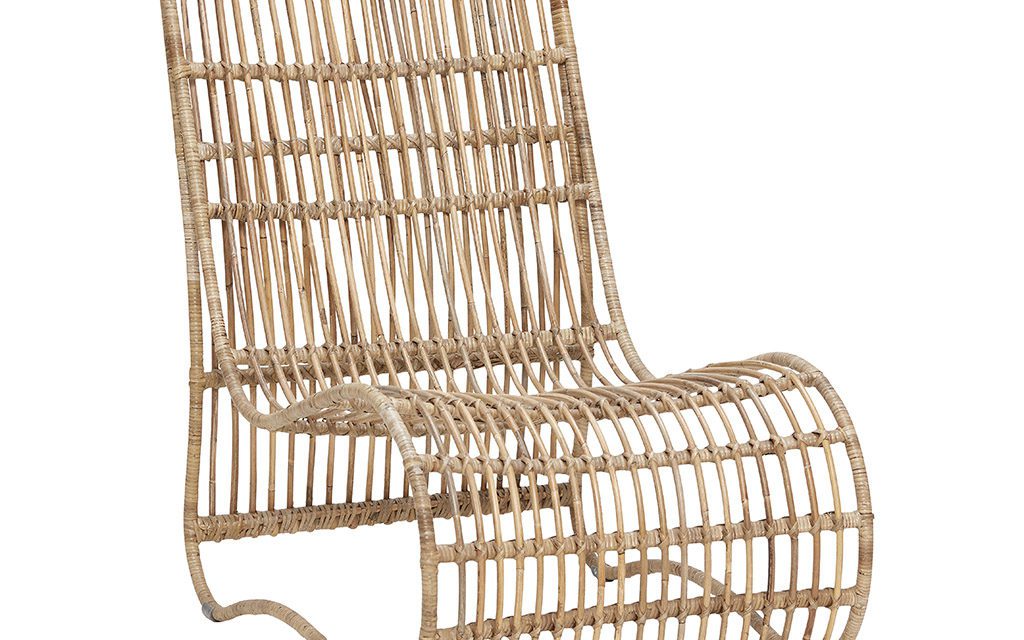 HÜBSCH Rattan lænestol, natur