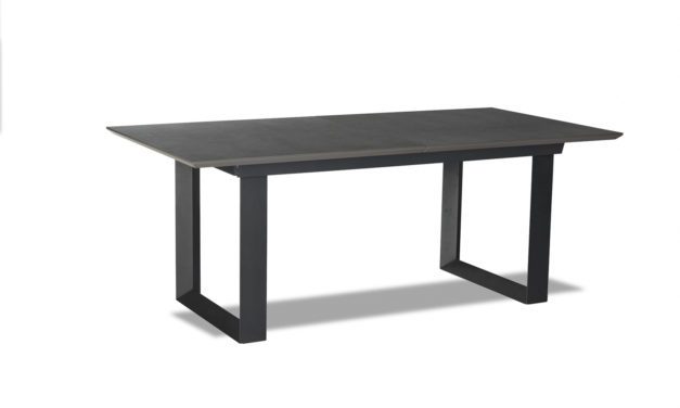 Madrid Spisebord – grå/sort m. butterflybordplade