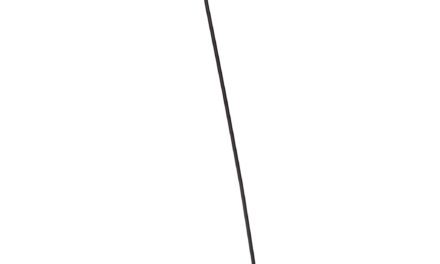 HÜBSCH Gulvlampe i metal, sort/messing