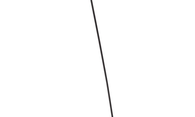 H&Uuml;BSCH Gulvlampe i metal, sort/messing