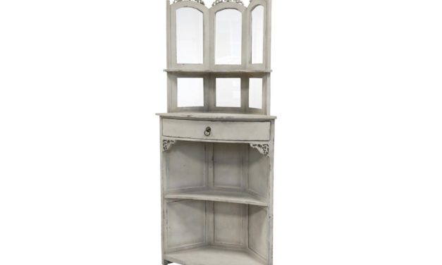 CHIC ANTIQUE Reol til hjørne med 3 spejle