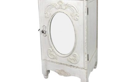 CHIC ANTIQUE Skab med spejl og fransk dekor