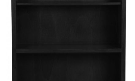 Leonardo bogreol – sort m. 5 hylder