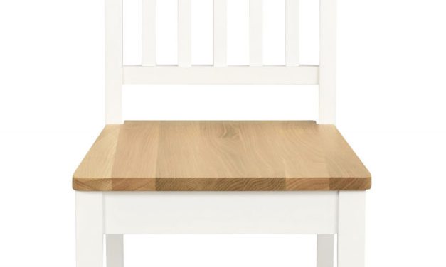 Ella spisebordsstol – Hvid/natur egetræ