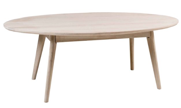 Yumi sofabord – Hvidpigmenteret egetræ, ovalt