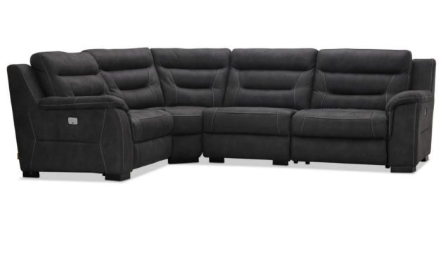 HAGA King Deluxe Biograf hjørnesofa med el recliner, Grå stof