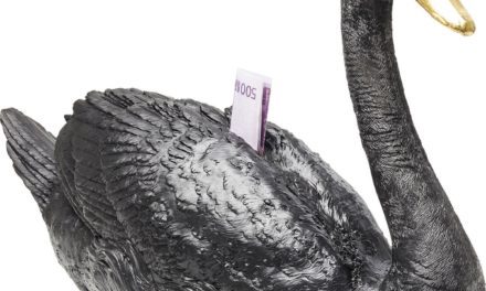KARE DESIGN Sparebøsse Sort Swan