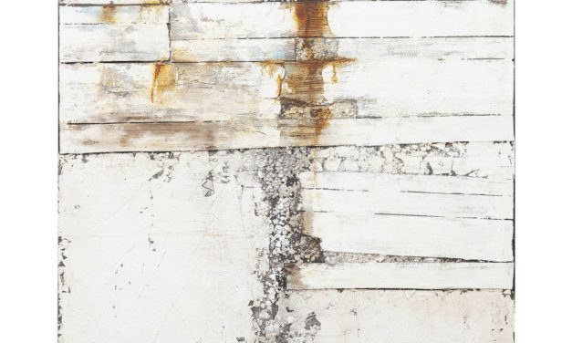 Oliemaleri Abstrakt Grå Line Two 150 x 120 cm