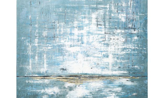 Oliemaleri Abstract Blue One 150 x 120 cm