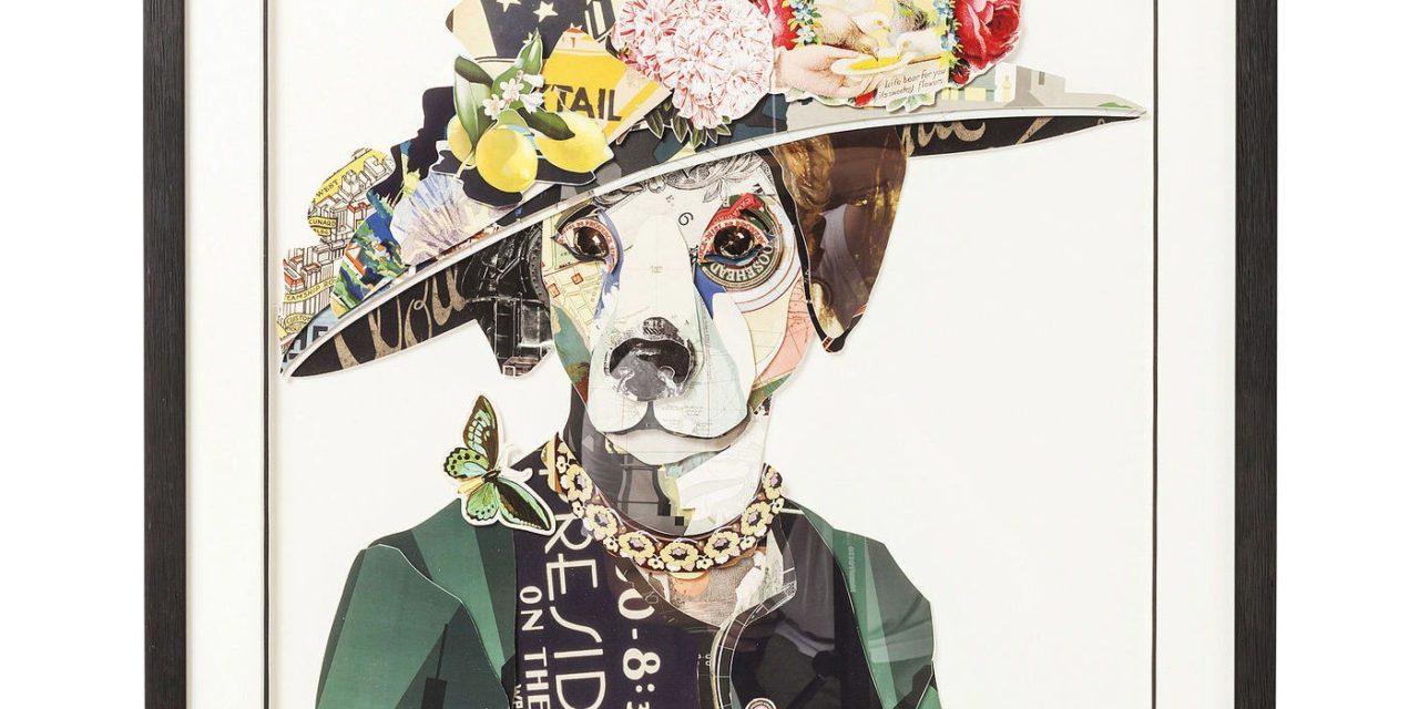 Billede Frame Art Lady Dog 90 x 72 cm