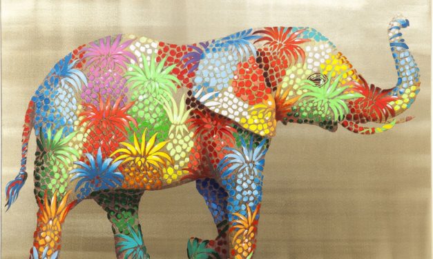 Billede Touched Flower Elefant 90 x 120 cm
