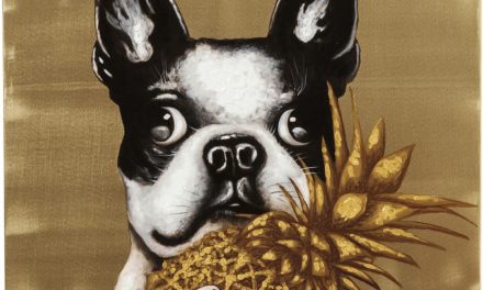 Populært Touched dog with pineapple billede i linned fra brandet Kare Design