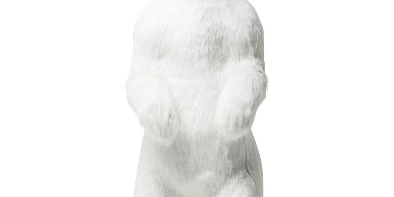 Dekoration Figur Moving Sound Polar Bear Fur