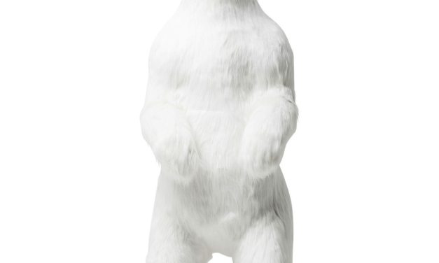 Dekoration Figur Moving Sound Polar Bear Fur