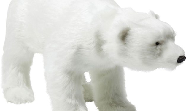 Kare Design dekorationsfigur moving sound baby polar bear i flot sten og polyester
