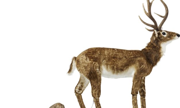 Dekoration Figur Moving Sound Deer Fur