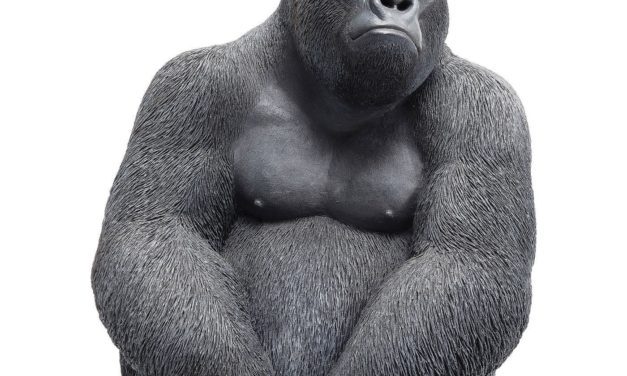 Dekoration Figur Monkey Gorilla Side Mellem