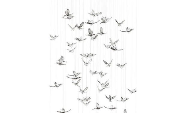 Loftslampe Flying Birds Krom