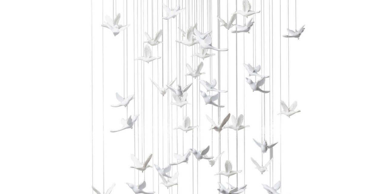 Loftlampe Flying Birds Hvid