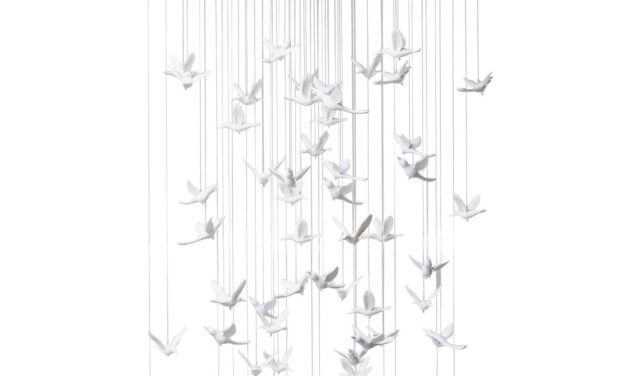 Loftlampe Flying Birds Hvid