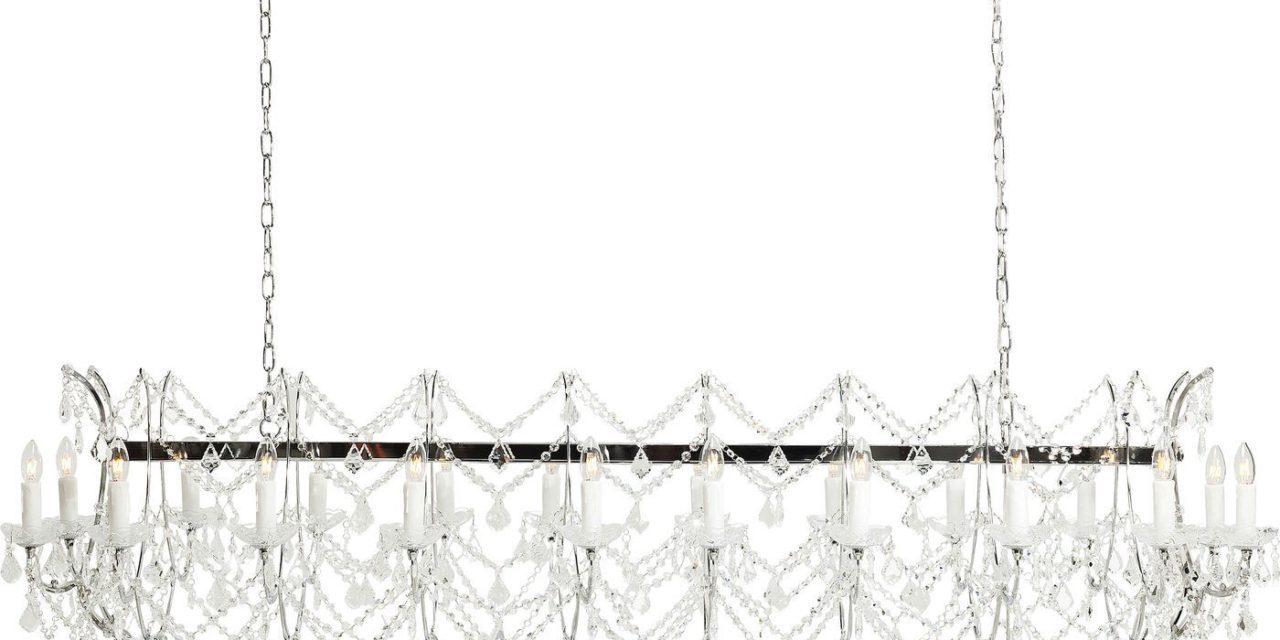 Loftslampe Chateau Crystal Chrome Deluxe