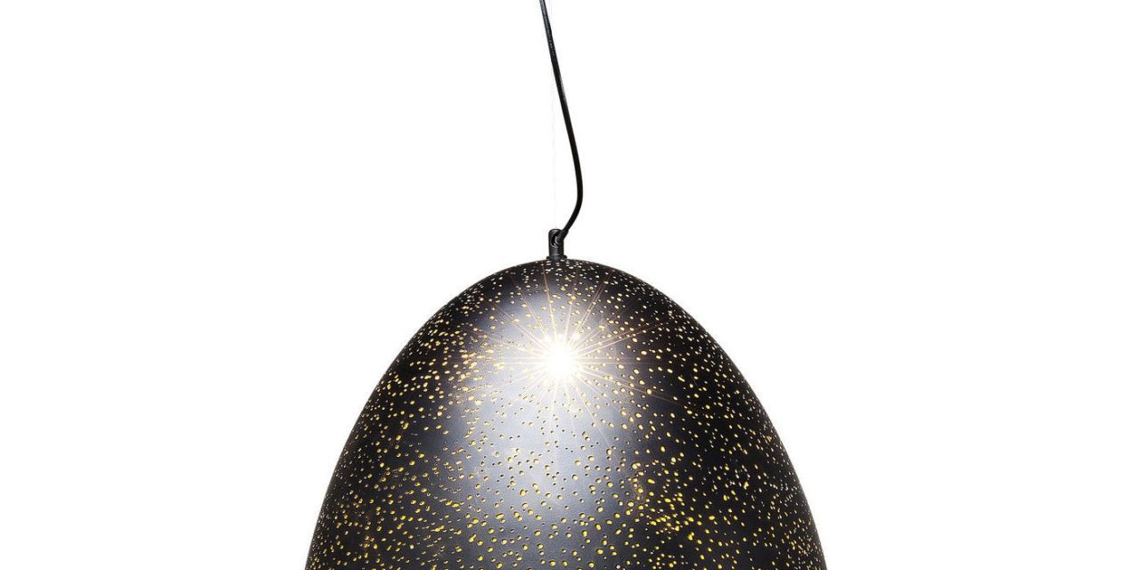 Loftslampe Firmamento Egg Sort Gold Ø49 cm