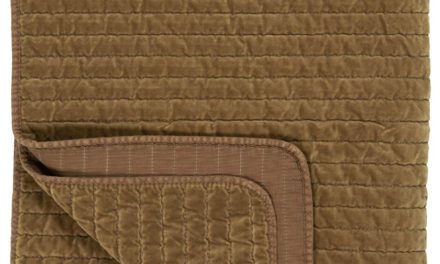 IB LAURSEN Quilt sengetæppe – grønt velour