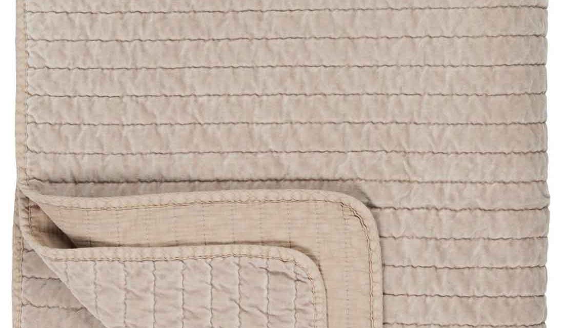 IB LAURSEN Quilt sengetæppe – beige velour