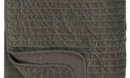 IB LAURSEN Quilt sengetæppe – jordfarvet velour