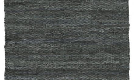 IB LAURSEN Mørkegrå gulvløber af læder