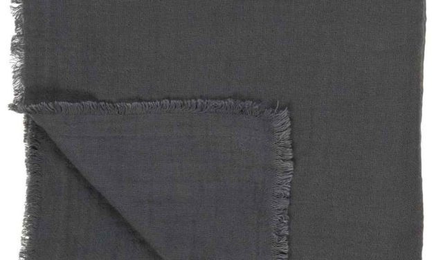 IB LAURSEN Dobbeltvævet plaid – mørkegrå bomuld