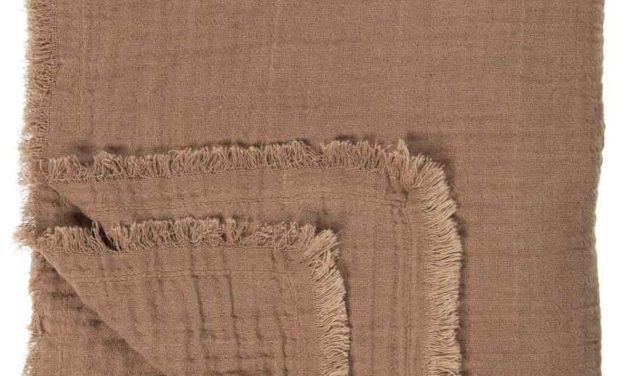 IB LAURSEN Dobbeltvævet plaid – brun bomuld